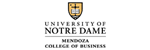 The University of Notre Dame Mendoza College of Business